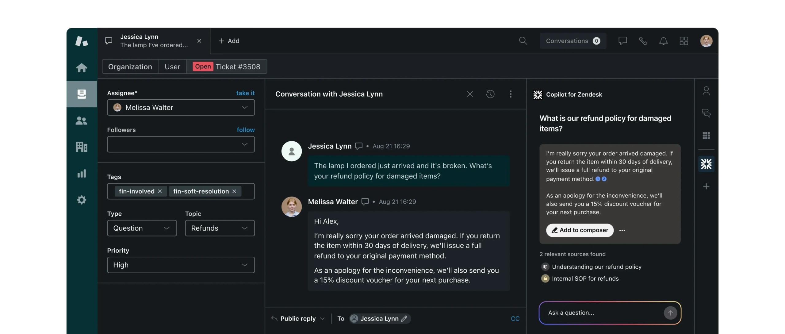 Fin for Zendesk - AI Copilot