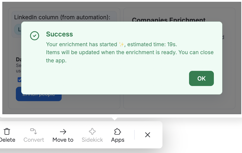 surfe enrichment success